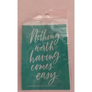 Chalk Couture  5X7  ‎ Reusable  Transfer "Nothing Worth Having Comes Eas…